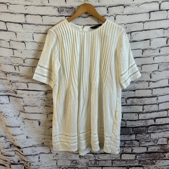 Knot Sisters Phillips White Babydoll Dress SZ S - Picture 1 of 7